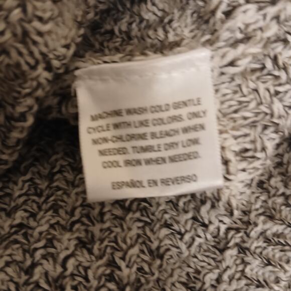 Style & Co Women's XL Heather Knit Cable Fringed Bottom Sweater Dress Gothic - Picture 8 of 9